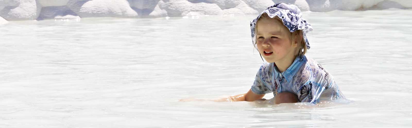 Kid at Pamukkale Thermal Pool