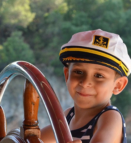 Kids on Private Gulet Yacht Turkey