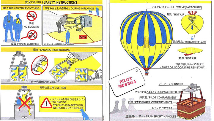 Hot Air Balloon Safety Instructions