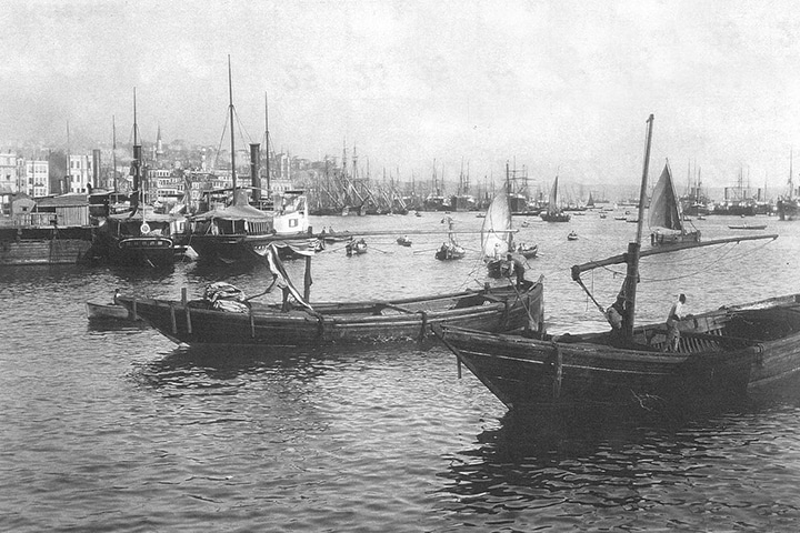 Old Boats in Karakoy Eminonu Istanbul