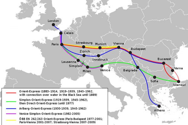 Travel The Iconic Route Of The Orient Express   Orient Express Map 600x400 